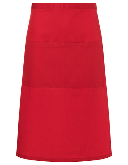 Bistroschürze Basic mit Tasche - Red-(ca.-Pantone-186C)