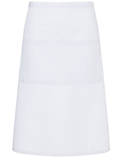 Bistroschürze Basic mit Tasche - White