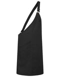 Asymmetrische Latzschürze Classic mit Tasche - Black