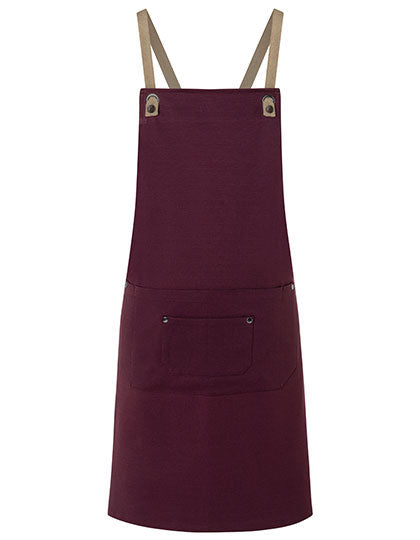 Latzschürze Urban-Nature - Aubergine (ca. Pantone 5185C)
