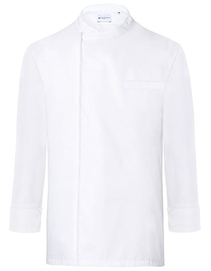 Langarm Überwurf-Kochhemd Basic - White