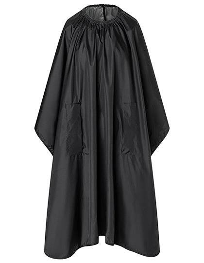 Wasserdichter Färbeumhang mit Handdurchgriffen - Black (ca. Pantone 419C)