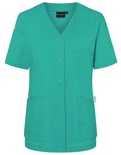 Kurzarm Damenkasack Essential - Emerald-Green-(ca.-Pantone-7717C)