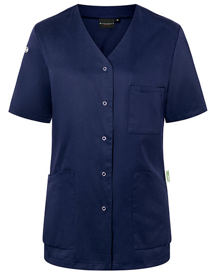 Kurzarm Damenkasack Essential - Navy-(ca.-Pantone-533C)