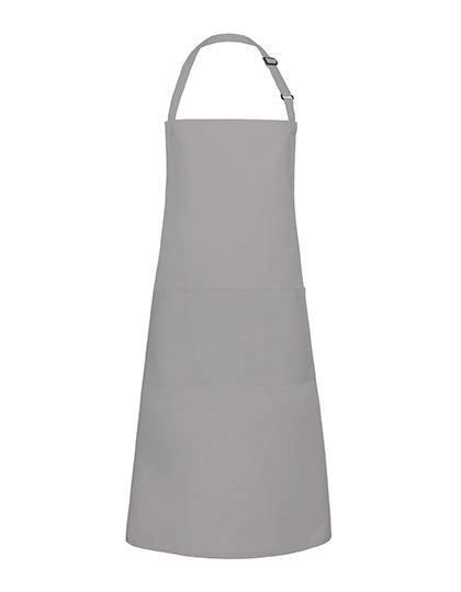 Übergrößen Latzschürze Basic mit Schnalle und Tasche - Basalt Grey (ca. Pantone 4276C)