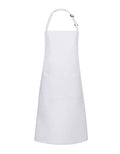 Übergrößen Latzschürze Basic mit Schnalle und Tasche - White