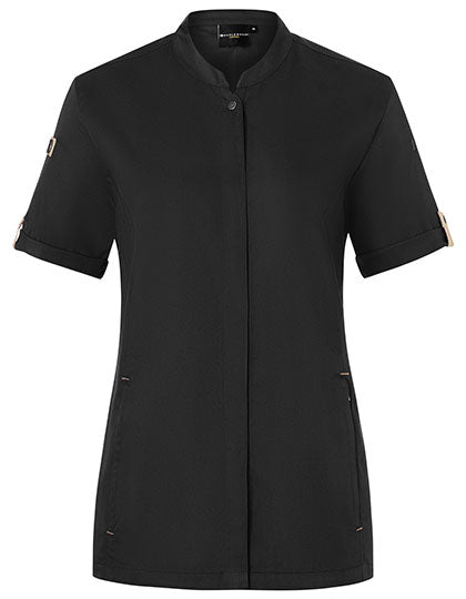 Damenkochjacke Green-Generation Kurzarm - Black