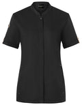 Damenkochjacke Green-Generation Kurzarm - Black