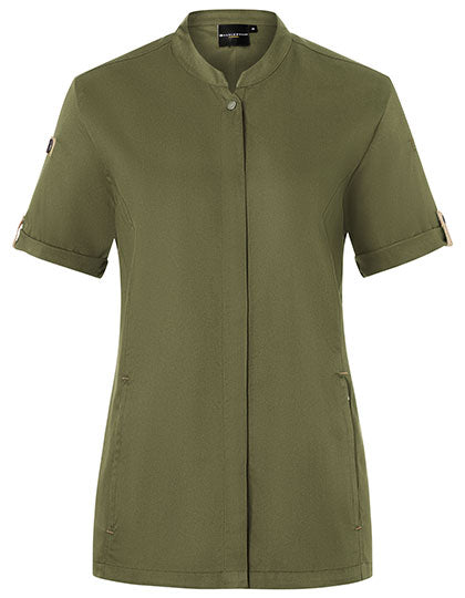 Damenkochjacke Green-Generation Kurzarm - Moss Green