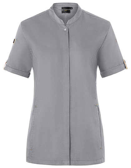 Damenkochjacke Green-Generation Kurzarm - Platinum Grey