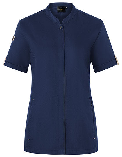 Damenkochjacke Green-Generation Kurzarm - Steel Blue