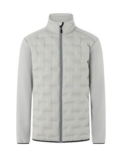 Herren Fleece-Hybrid Jacket - Light Grey (ca. Pantone 428C)