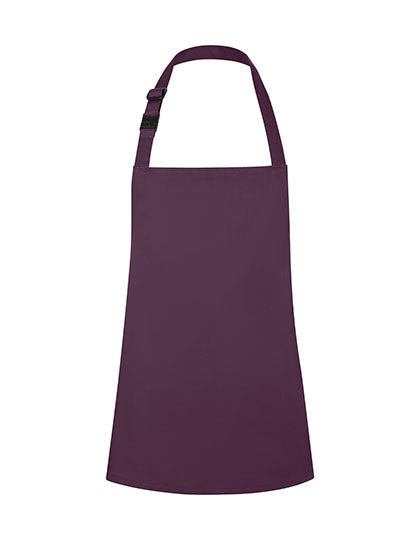 Kinderlatzschürze Basic mit Schnalle - Aubergine
