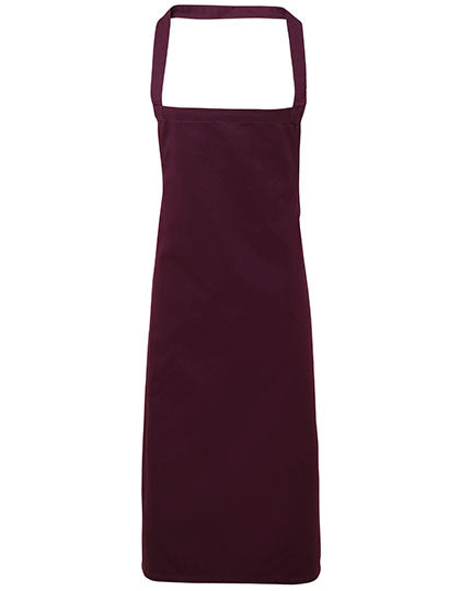 Organic Cotton Bib Apron (No Pocket) - Aubergine