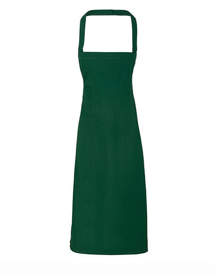 Organic Cotton Bib Apron (No Pocket) - Bottle Green