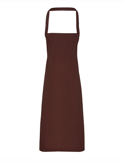 Organic Cotton Bib Apron (No Pocket) - Brown