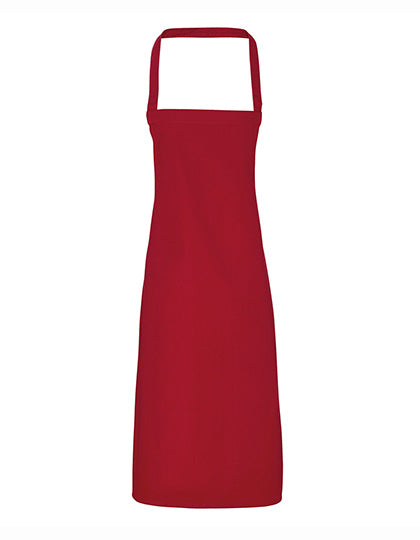 Organic Cotton Bib Apron (No Pocket) - Burgundy