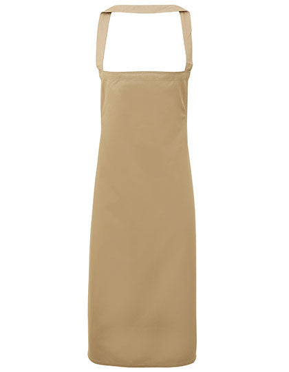 Organic Cotton Bib Apron (No Pocket) - Khaki
