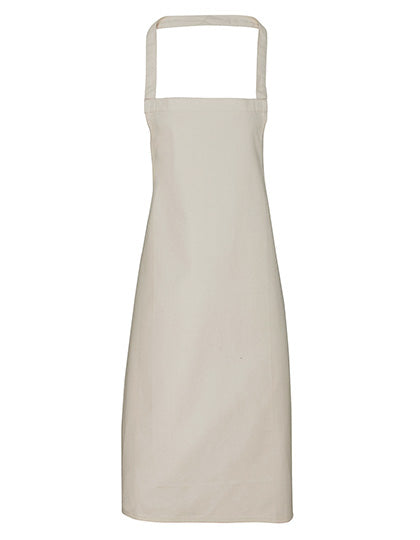 Organic Cotton Bib Apron (No Pocket) - Natural