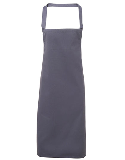 Organic Cotton Bib Apron (No Pocket) - Steel