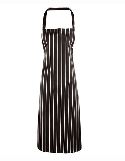 Striped Bib Apron - Black/White