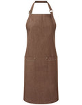Organic Denim Fairtrade Bib Apron - Brown Denim