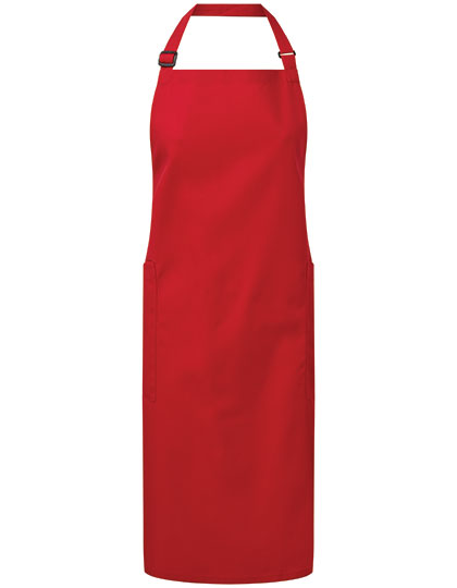 Recycled & Organic Fairtrade Bib Apron - Red