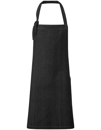 'Regenerate' Bib Apron - Black Denim