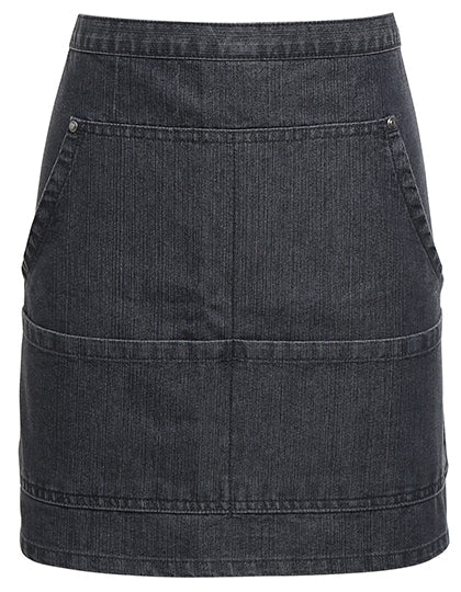 Jeans Stitch Denim Waist Apron - Black Denim