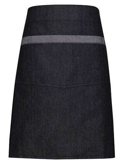 Domain Contrast Denim Waist Apron - Black Denim