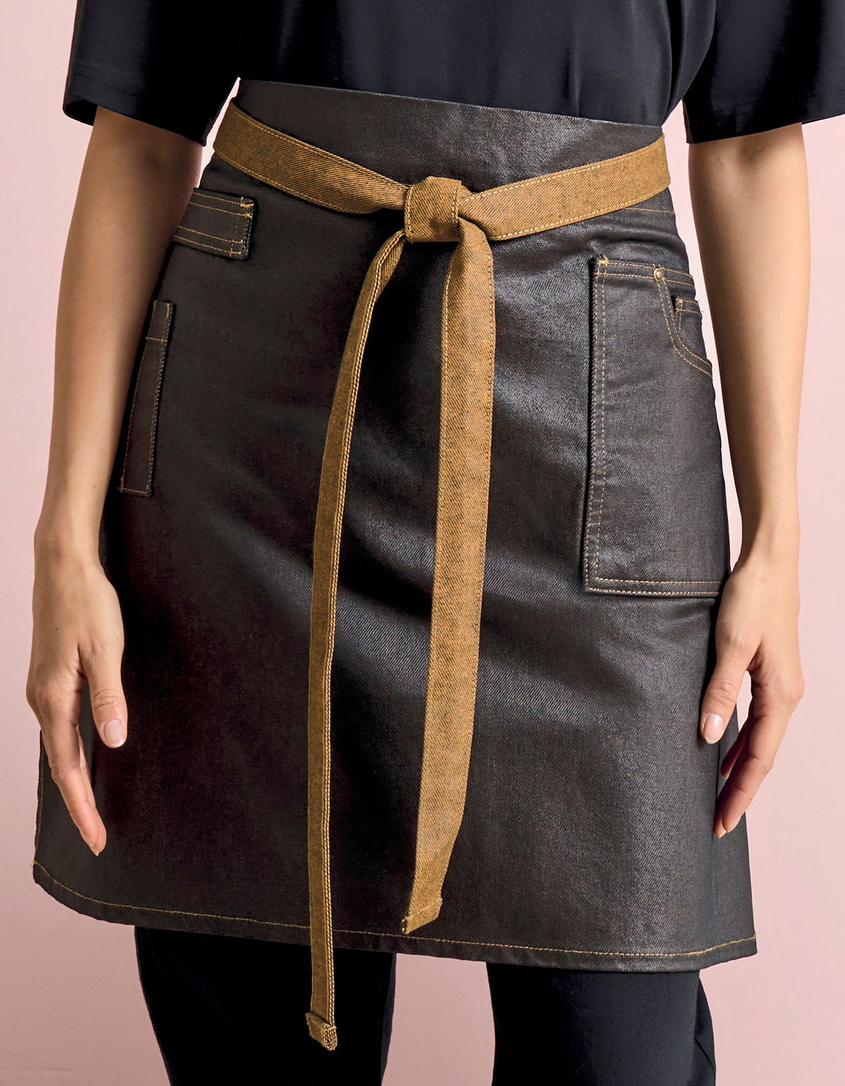 Schürze Division Waxed Look Denim Waist besticken & bedrucken | Pulsar Workwear