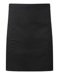 Colours Mid Length Apron with Pocket - Black