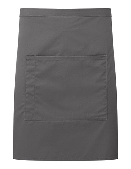 Colours Mid Length Apron with Pocket - Dark Grey