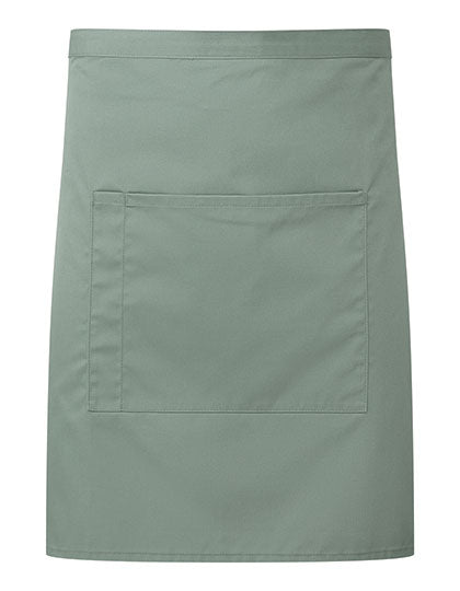Colours Mid Length Apron with Pocket - Sage