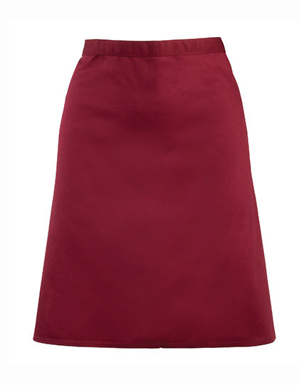 Colours Collection Mid Length Apron - Burgundy