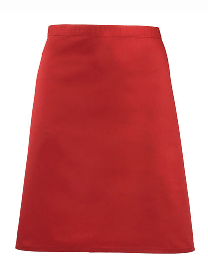 Colours Collection Mid Length Apron - Red
