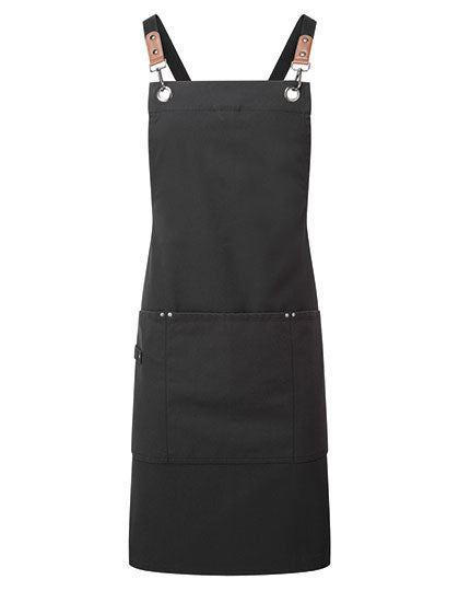 Clip 'n' Clasp Cross-Back Bib Apron - Black