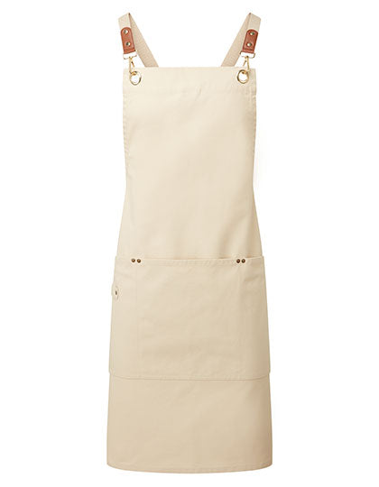 Clip 'n' Clasp Cross-Back Bib Apron - Natural