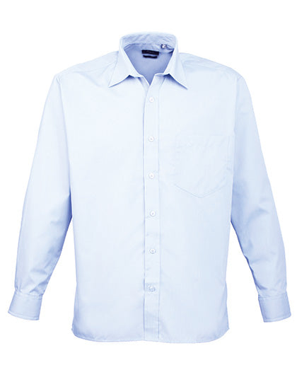 Men´s Poplin Long Sleeve Shirt - Light Blue