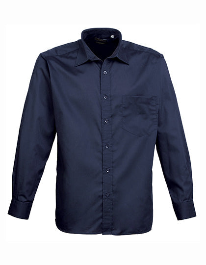Men´s Poplin Long Sleeve Shirt - Navy