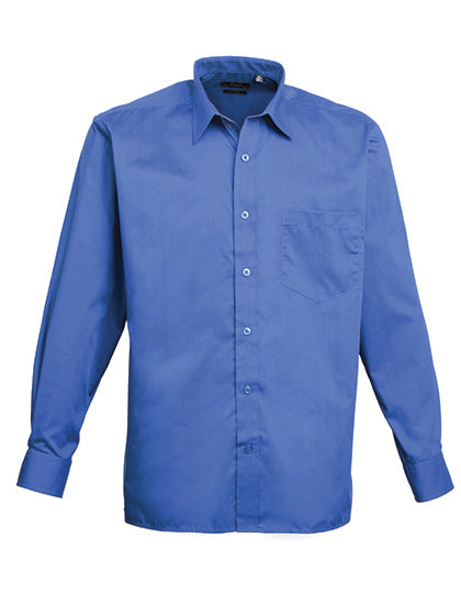 Men´s Poplin Long Sleeve Shirt - Royal