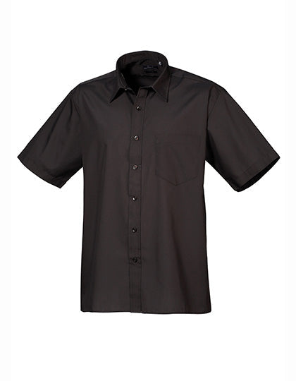 Men's Poplin Short Sleeve Shirt - Black