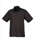 Men's Poplin Short Sleeve Shirt - Black