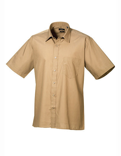 Men's Poplin Short Sleeve Shirt - Khaki