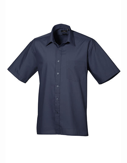 Men's Poplin Short Sleeve Shirt - Navy