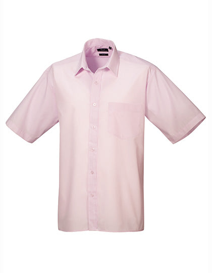 Men's Poplin Short Sleeve Shirt - Pink