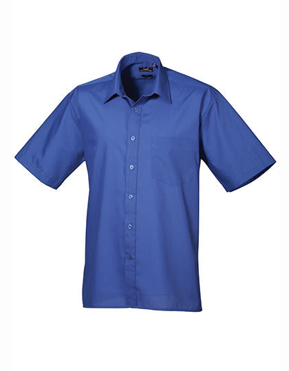 Men's Poplin Short Sleeve Shirt - Royal