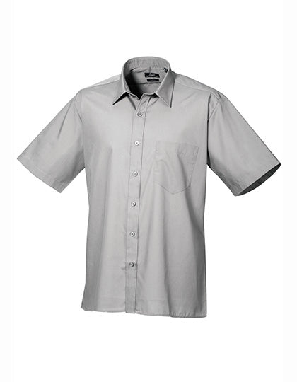 Men's Poplin Short Sleeve Shirt - Silver