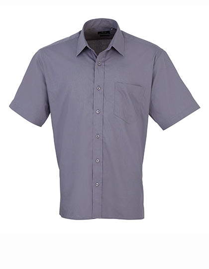 Men's Poplin Short Sleeve Shirt - Steel