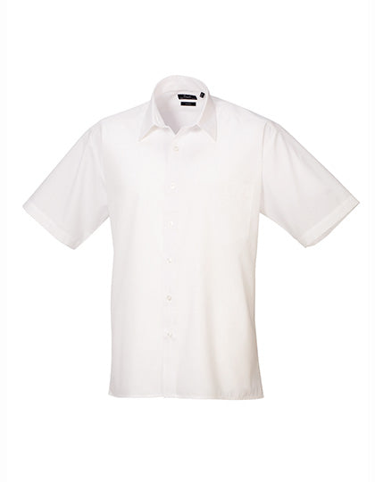 Men's Poplin Short Sleeve Shirt - White
